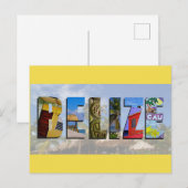 Carte Postale Belize Tropical Beach Blue Ocean Travel Photos (Devant / Derrière)