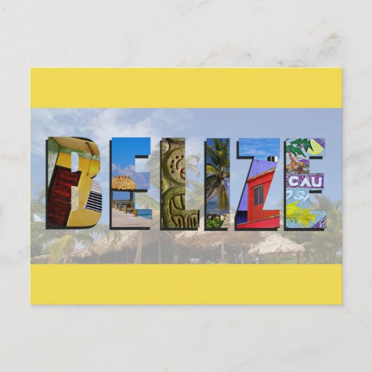 Carte Postale Belize Tropical Beach Blue Ocean Travel Photos (Devant)