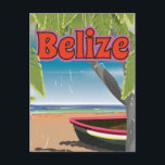 Carte Postale Belize vintage vacances poster<br><div class="desc">Bélize affiche vintage de vacances. Une affiche classique Belize vintage vacances Travel.</div>