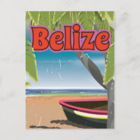 Belize vintage vacances poster