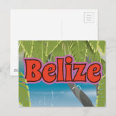 Carte Postale Belize vintage vacances poster (Devant / Derrière)
