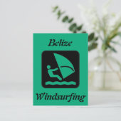 Carte Postale Bélize Windsurf (Long Caye Glover's Reef Atoll) (Debout devant)