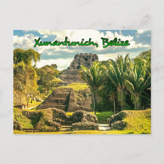 Carte Postale Belize Xunantunich stylisé (Devant)