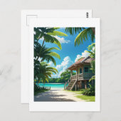 Carte Postale Belizean Bungalow (Devant / Derrière)