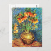 Carte Postale Bell Lys dans un vase en cuivre, Van Gogh (Devant / Derrière)