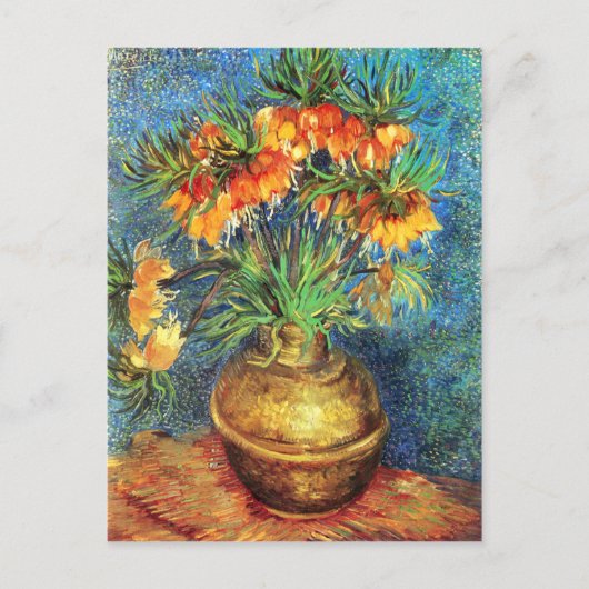 Carte Postale Bell Lys dans un vase en cuivre, Van Gogh (Devant)