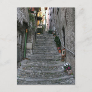 Carte Postale Bellagio, Italie ~ En Haut des Escaliers