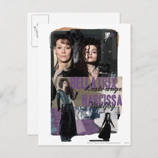 Carte Postale Bellatrix Lestrange et Narcissa Malfoy (Devant / Derrière)
