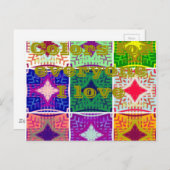 Carte Postale Belle À damiers africaine Extraordinaire Imprimer  (Devant / Derrière)