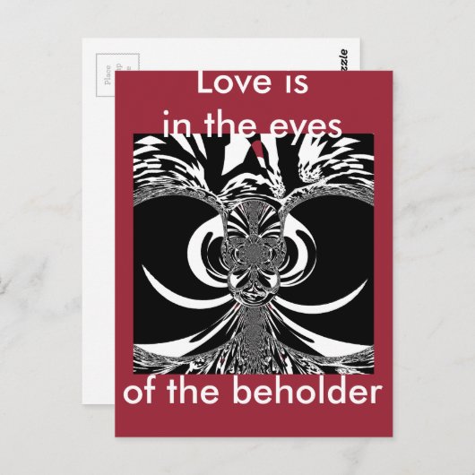 Carte Postale Belle Afrique extraordinaire blanche noire Imprime (Devant / Derrière)