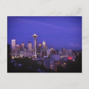 Carte Postale Belle Aiguille Spatiale Emerald City Seattle