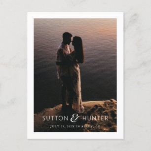 Carte Postale Belle Ampersand Photo moderne Enregistrer la date