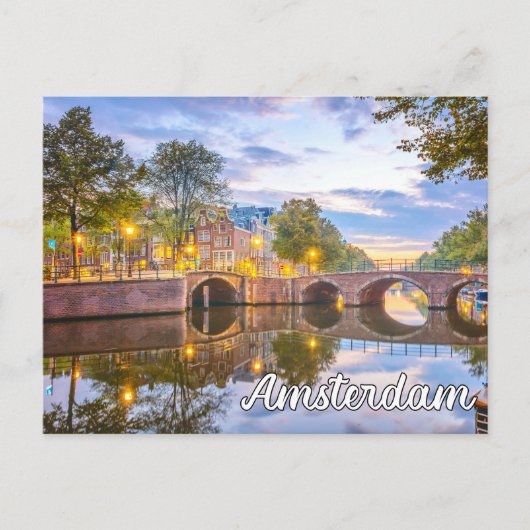 Carte Postale Belle Amsterdam, Pays-Bas (Devant)