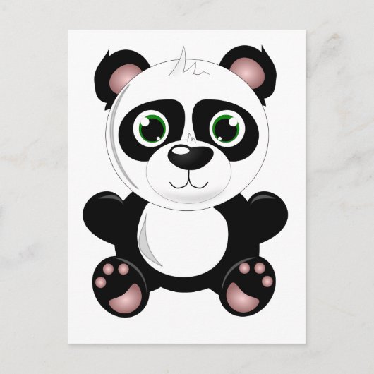 Carte Postale Belle animation de panda bébé dessin animé (Devant)