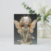 Carte Postale Belle Antenne Fée Ailes dentelle Papillons (Debout devant)