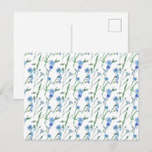 Carte Postale Belle aquarelle cornfleurs (Devant / Derrière)