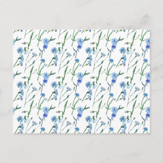Carte Postale Belle aquarelle cornfleurs (Devant)