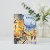 CARTE POSTALE Belle Aquarelle de Paris Voyage (Debout devant)