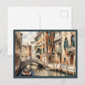 CARTE POSTALE Belle Aquarelle de Venise Voyage (Devant / Derrière)
