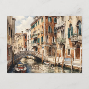 CARTE POSTALE Belle aquarelle de Venise Voyage