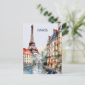 CARTE POSTALE Belle aquarelle de voyage à Paris (Debout devant)