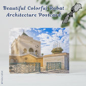 Carte Postale Belle Architecture Colorée de Rabat