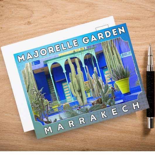 Carte Postale Belle architecture de jardin de Marrakech Majorell