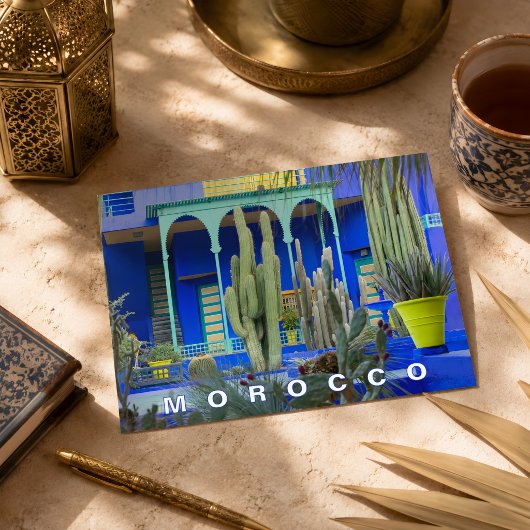 Carte Postale Belle architecture du jardin Majorelle de Marrakec