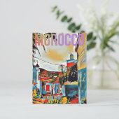 Carte Postale Belle Architecture Marocaine Bleue Chefchaouen (Debout devant)