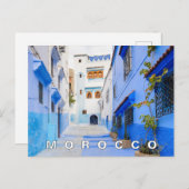 Carte Postale Belle Architecture Marocaine Bleue Chefchaouen (Devant / Derrière)