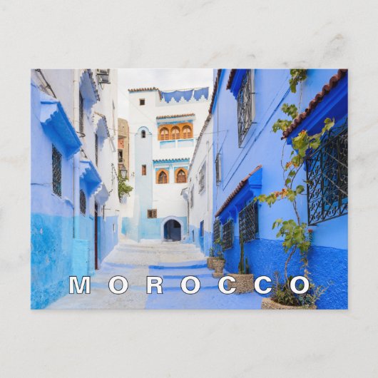 Carte Postale Belle Architecture Marocaine Bleue Chefchaouen (Devant)
