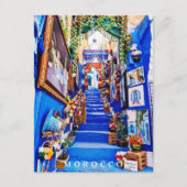 Carte Postale Belle Architecture Marocaine Bleue Chefchaouen (Devant)