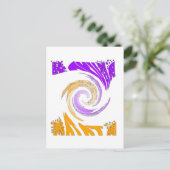 Carte Postale Belle Art Moderne Design : Tourbillon violet et or (Debout devant)
