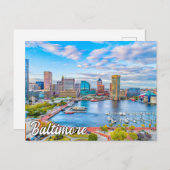 Carte Postale Belle Baltimore, Maryland, États-Unis (Devant / Derrière)