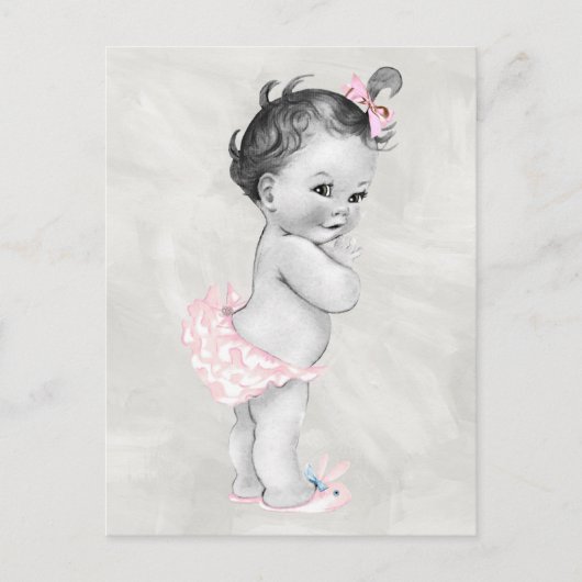 Carte Postale Belle Bébée Vintage fille (Devant)