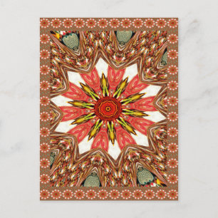 Carte Postale Belle belle asiatique traditionnelle motif