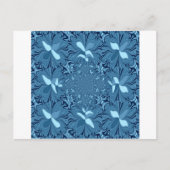 Carte Postale Belle Belle Iridescente bleu. motif sans couture (Devant)