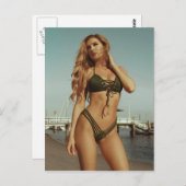 Carte Postale Belle bikini fille (Devant / Derrière)