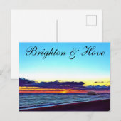 Carte Postale Belle Brighton et Hove Beach & Sunset (Devant / Derrière)