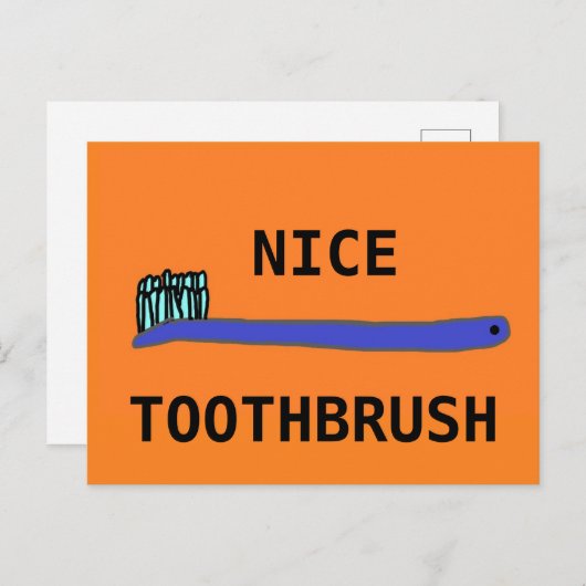 Carte Postale Belle brosse à dents (Devant / Derrière)