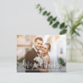 Carte Postale Belle calligraphie Merci DE COULEUR ÉDITABLE (Debout devant)