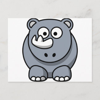 Carte Postale Belle Cartoon Rhino