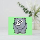 Carte Postale Belle Cartoon Rhino (Debout devant)