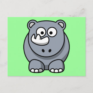 Carte Postale Belle Cartoon Rhino