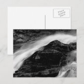 Carte Postale Belle cascade noire et blanche Paysage photo (Devant / Derrière)