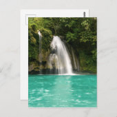 Carte Postale Belle Cascade tropicale colorée Nature (Devant / Derrière)