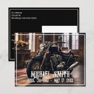 Carte Postale Belle célébration de la vie en moto