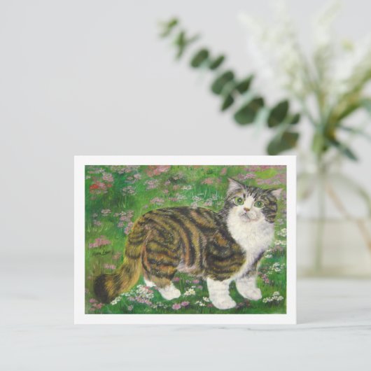 Carte Postale belle chatte (Debout devant)