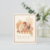 Carte Postale Belle citation de chats d'enfant Red Haired avec c (Debout devant)