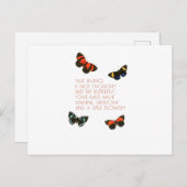 Carte Postale Belle citation de papillon (Devant / Derrière)